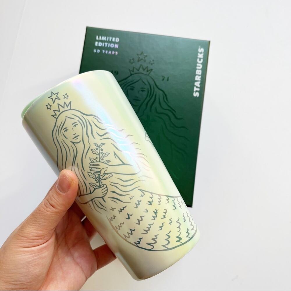 STARBUCKS Mermaid Tale Ceramic Coffee Tumblr 12 oz